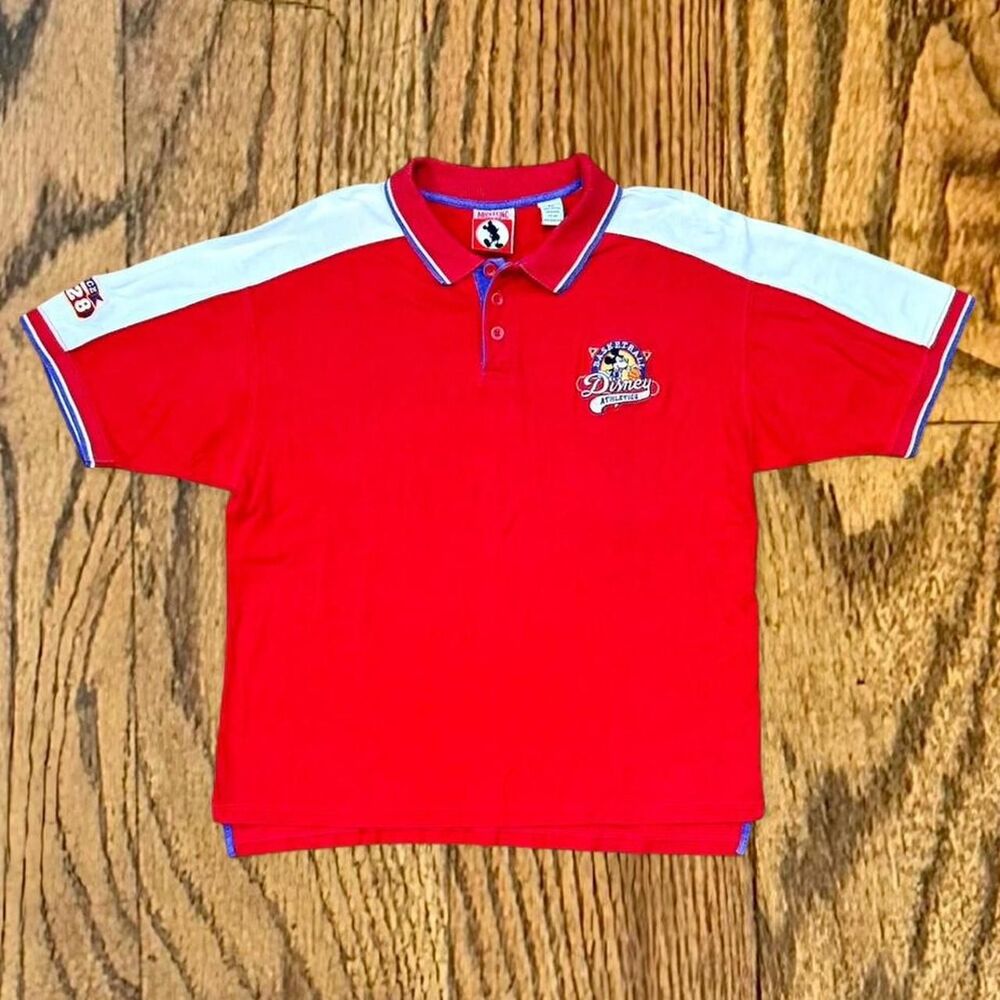 Vintage Disney Mickey Mouse Basketball Embroidered Polo Shirt